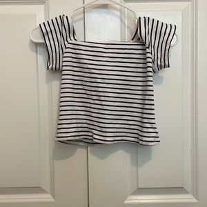 Striped Scoop Neck Tee